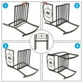 thumbnail image 5 of Cfowner Metal Vintage Rocking Chairs with Back & Armrest, Outside Front Porch Furniture Carved Patio Seat Oversized Rocker, Metal Rocking seat for Porch, Backyard or Garden, 5 of 5