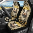 thumbnail image 2 of Renewold Cow Sunflower Leopard Print Car Seat Cover for Women Men, Car Seat Protector Car Accessories Decor Universal Fit Most Cars Sedan SUV Trucks, 2 of 7