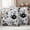 Black, variant on Vintage Flowers Outdoor Waterproof Pillow Covers, Black White Farmhouse Floral Plants Decorative Square Throw Pillowcase Sofa Cushion Sham for Patio/Couch/Chair, 16"x16" 2 Pack