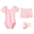 thumbnail image 7 of Stelle Ballet Shrot Sleeve Leotard With Chiffon Sequins Skirt&Tights Ballet Dancewear Combo for Ballerina Girls,Ballet Pink，2-3T, 7 of 7