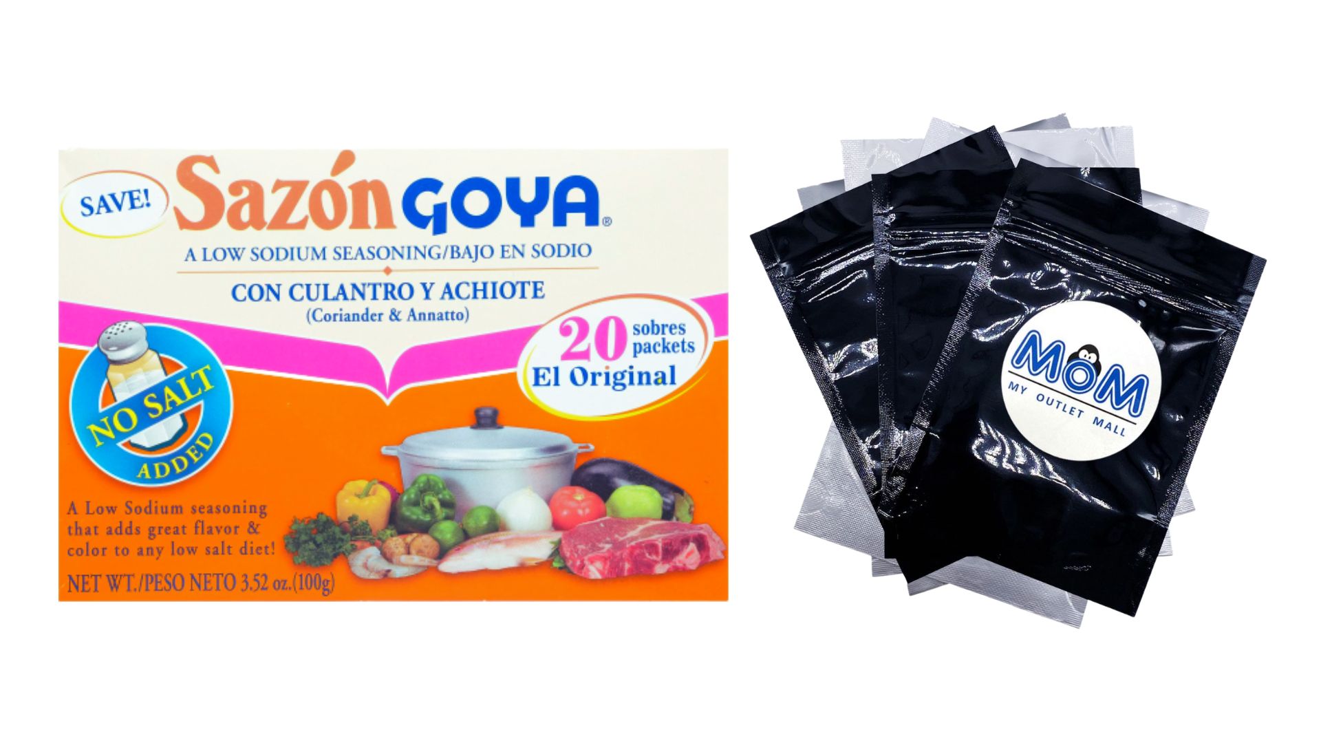 Sazon Coriander and Annatto Low Sodium Seasoning 1 pack 3.52oz