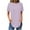 Pink, variant on Admvng Womens Tops Fashion Sold Short Sleeves Blouse Round Neck Casual S-3XL