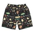 thumbnail image 3 of Uemuo Vegetable Quiche Pattern Men's Swim Trunks Hawaiian Beach Bathing Suit Swimsuits Beach Quick-Dry Shorts with Pockets-, 3 of 9
