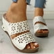 thumbnail image 5 of Pendiente de suela gruesa de estilo nuevo de verano con hueco bordado con zapatillas romanas Wmkox8yii  hj789, 5 of 6