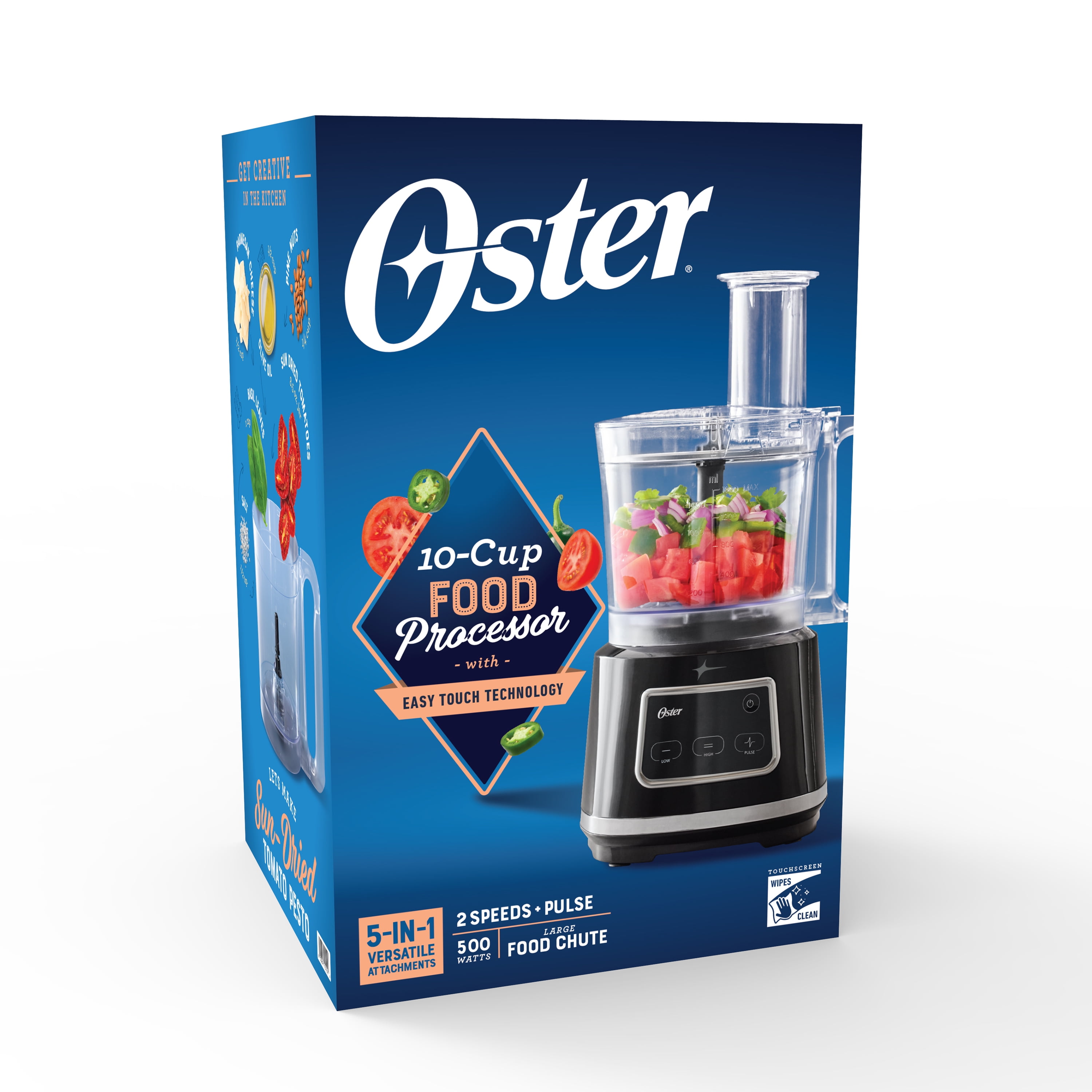 Oster FPSTFP1355 2-Speed 10-Cup Food Processor, 500-watt, Black