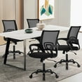 thumbnail image 2 of Mesh Desk Chair Set of 2,Ergonomic Office Chair Computer Chair with Lumbar Support& Armrests, Adjustable Mid-Back Computer Desk Chair, Modern Executive Rolling Swivel for Adults,Black, 2 of 12