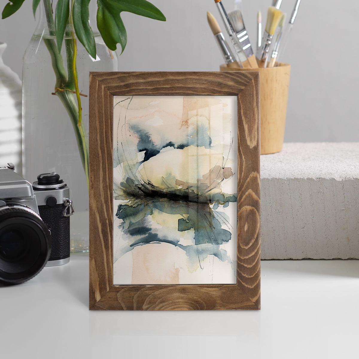 Winter Shoal II - Framed Print w/glass - Walnut