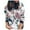 White, variant on Women Bomber Jacket Floral Print Lightweight Zip up Flight Top Long Sleeve Sport Jacket Utility Biker Jacket Transition Baseball Varsity Jacket Coat Ladies Winter Autumn