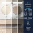 thumbnail image 2 of Luxrite LED Bathroom Vanity Light Fixtures Square 48 Inch Brushed Nickel 5 CCT 2700K-5000K 38W 2800 Lumens Dimmable, 2 of 7