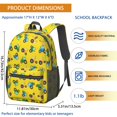 thumbnail image 3 of Tractor and Tractors Yellow Pattern 17" School Backpacks for Teens,Waterproof Oxford Fabric,S-Shape Padded Straps for School,Travel,Hiking,Camping, 3 of 6