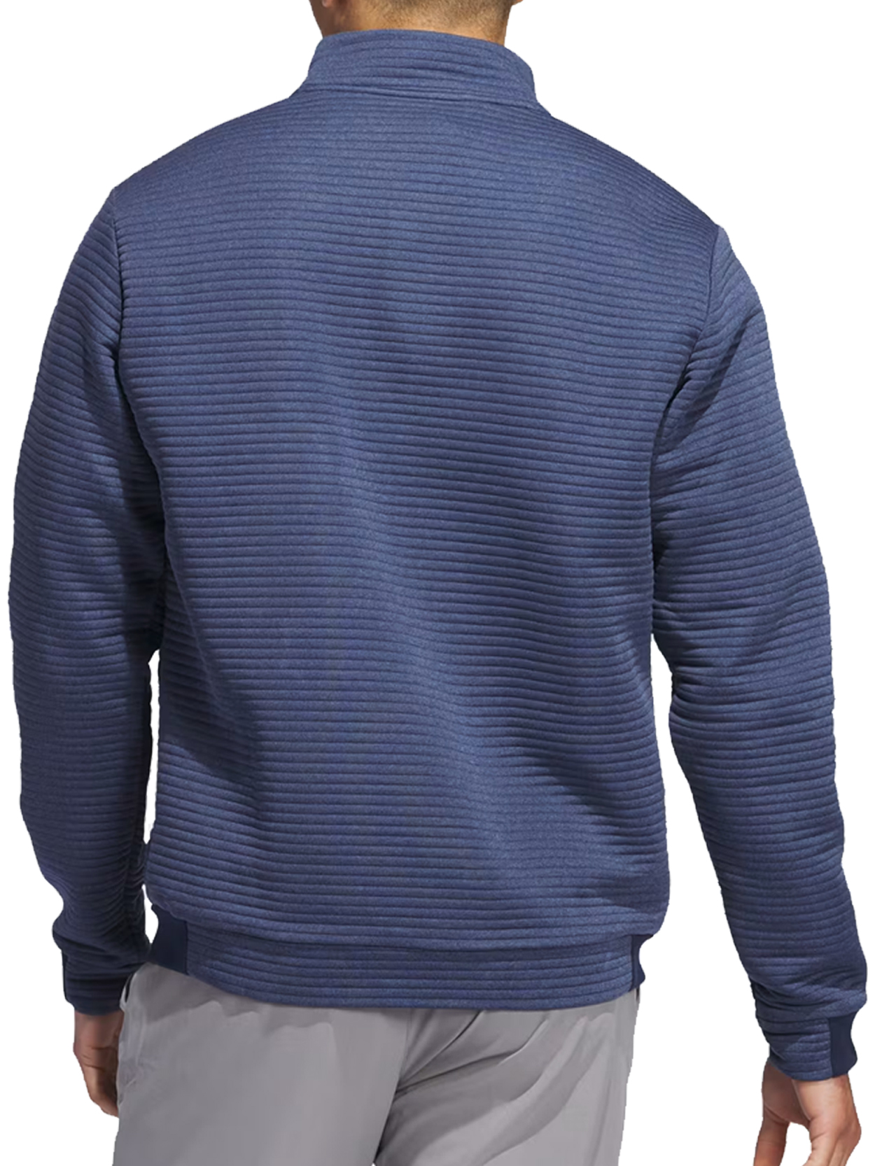 adidas Golf Men's Standard Ultimate365 DWR Textured Quarter-Zip Pullover, Collegiate Navy,Preloved Ink