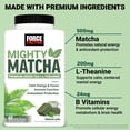 thumbnail image 4 of Force Factor Mighty Matcha, Premium Organic Matcha Green Tea with L-Theanine & B Vitamins to Support Calm Energy, Focus & Antioxidant Defenses, Matcha Latte, 60 Soft Chews, 4 of 11