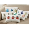 thumbnail image 4 of SARO 2105.W1220BP 12 x 20 in. Oblong Poly Filled Throw Pillow with Lady Bugs Design  White, 4 of 4