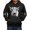 Black, variant on Men's Autumn Winter Hooded Sweatshirt Cattle Print Long Sleeve Comfortable Casual Pullover Top for Cool Weather