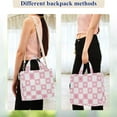 thumbnail image 4 of FORMRS Womens Corduroy Tote Bag Crossbody Shoulder Handbag with Pocket, Pink Checkered Heart, 4 of 7
