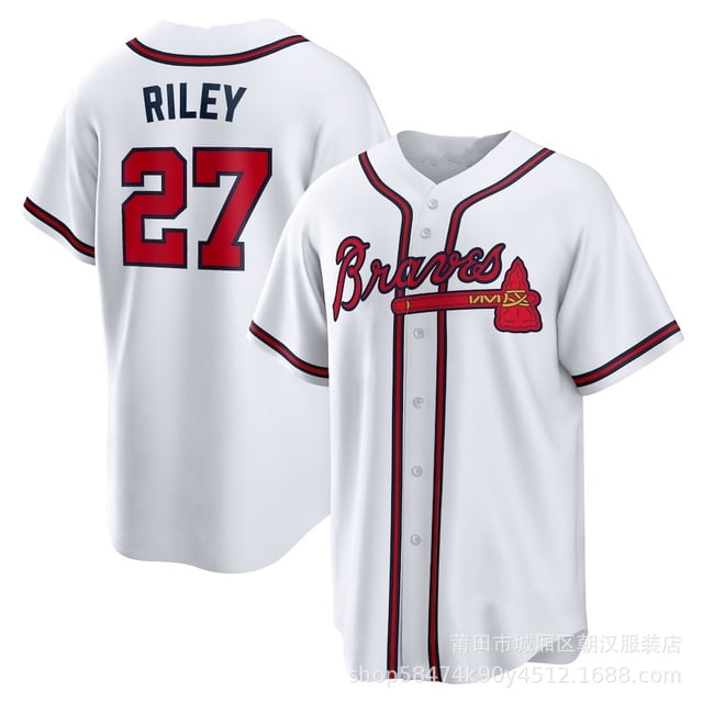 Warriors 27Riley/13Acuna Jr./8Rosario Red Baseball Jersey