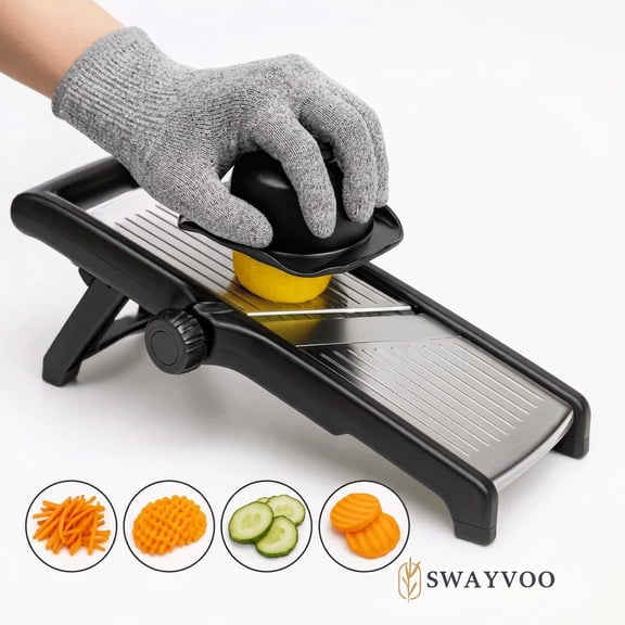 Swayvoo Stainless Steel Mandoline Slicer Vegetable Chopper Potato Slicer