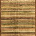 thumbnail image 1 of Ahgly Company Indoor Square Abstract Brown Modern Area Rugs, 6' Square, 1 of 4