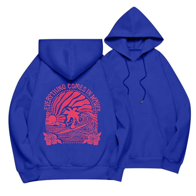 Chandails à Capuchon Oversize pour Femmes à Manches Longues avec Cordon de Serrage, Chandail à Capuche Graphique, Mode Automne