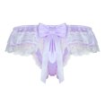 thumbnail image 4 of Bigersell Panties for Women Clearance Cotton Boyshort Underwear Women High Cut Panty Style P-205 Cotton Plus Size Panties Thong Panties Briefs Mid Waist Women's Briefs Purple L, 4 of 5