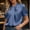Blue, variant on 2026 Summer Women's Knot Neck Short Sleeve Blouse, Satin Rolled Cuff Casual Work Top for Office and Business Casual