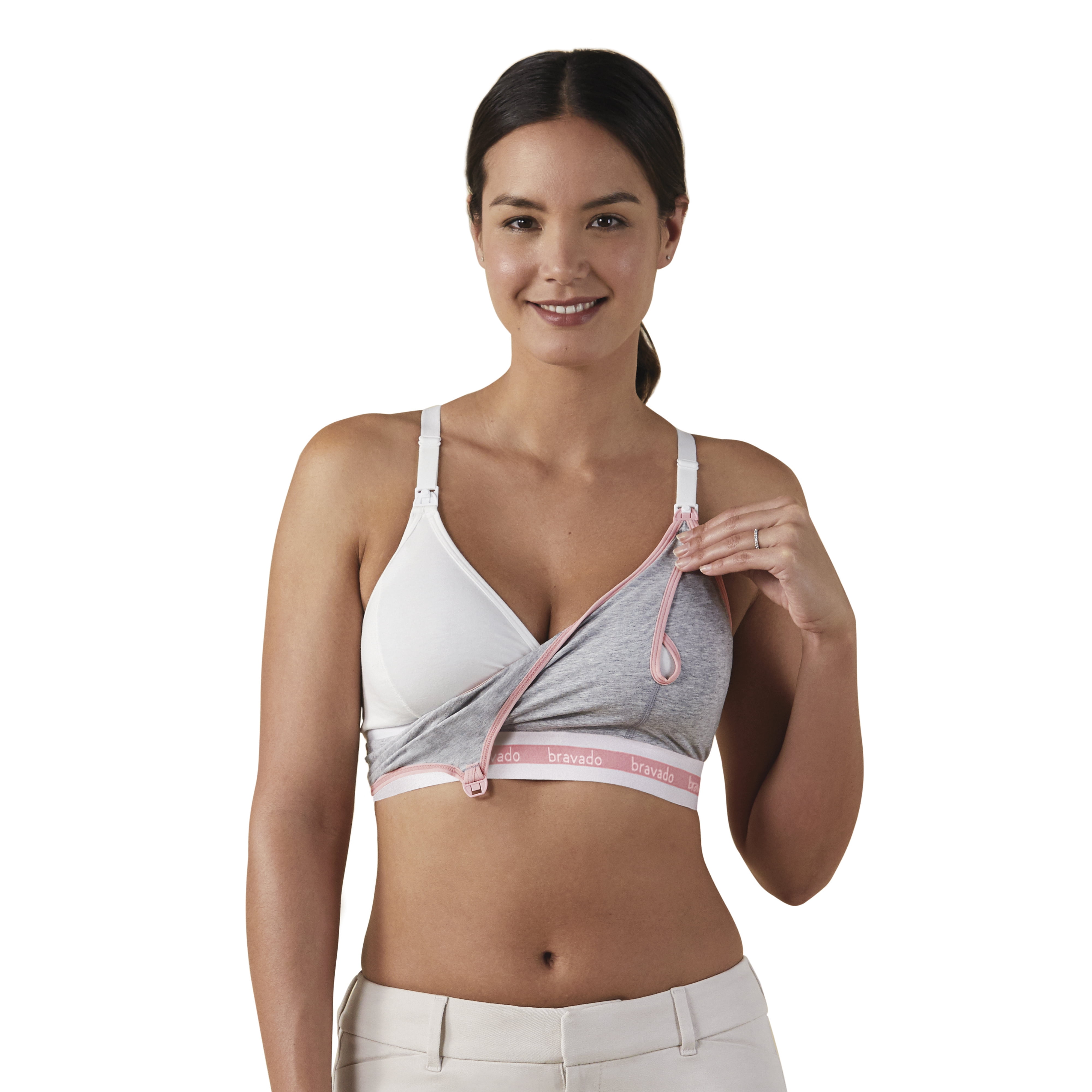 BRAVADO! DESIGNS Women’s Hands-Free Clip and Pump Strapless Pumping Accessory | Dove Heather | M
