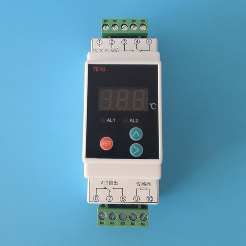 3X Din Rail Thermostat with -40-110℃ Convenient 2 Way Output Temperature Alarm Controller Output 7A/250VAC