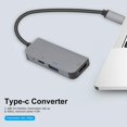 thumbnail image 4 of Kuymtek Portátil 3 en 1 USB Tipo C HUB Convertidor 4K HDMI USB 3.0 PD Adaptador de base de carga Kuymtek 3ew2sj5kn5nj7qg8, 4 of 9