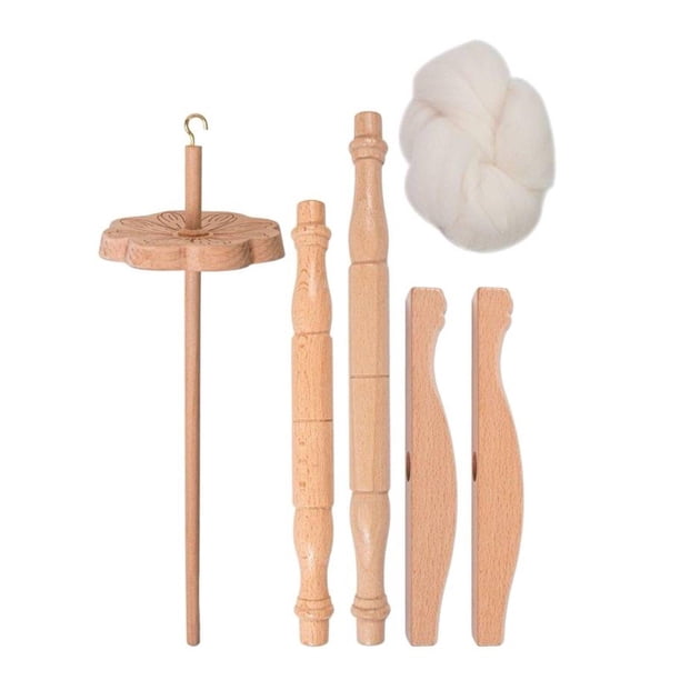 Devanador madera 50 g para lana, fácil montaje, regalo, herramienta para hilar hilo, huso caída para madejas, ideal para aficionados a la