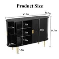 thumbnail image 2 of CBJCBJ 47" Sideboard Buffet Cabinet with Storage, Modern Accent Cabinet for Dining Room,Black, 2 of 6