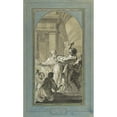 thumbnail image 2 of Jean Baptiste Marie Pierre 12x18 Gold Ornate Wood Frame and Double Matted Museum Art Print Titled - The Martyrdom of St. Thomas Becket, Archbishop of Canterbury (ca. 1748), 2 of 4