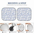 thumbnail image 6 of Xecao Rabbit And Floral for Foldable Car Sun Shades (2-Pack) offer sun protection with an easy-fold design for convenient windshield shading., 6 of 7