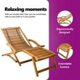 thumbnail image 3 of vidaXL Deck Chair with Footrest Solid Acacia Wood, 3 of 9
