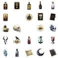 thumbnail image 3 of NookHive 50pcs Dark Aesthetics Stickers with Oil Lamp, Crow & Skull, Non-Repeating Waterproof Goth & Halloween Decals, 3 of 7