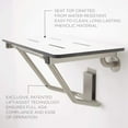 thumbnail image 3 of Seachrome 18" x 15" White Folding Wall Mount Shower Seat Bench, ADA Compliant, 3 of 7