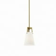 thumbnail image 2 of Modway Aspire Metal and Fabric Pendant Light in White and Satin Brass Finish, 2 of 7