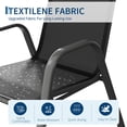 thumbnail image 6 of TROPOW Patio Chairs Set of 6, Outdoor Stackable Dining Chairs with Textilene Fabric, All-Weather Deck Stacking Chairs with High Back for Backyard Poolside Garden Balcony, Black, 6 of 8
