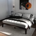 thumbnail image 3 of Costway King Size 14'' Wooden Bed Frame Mattress Platform Wood Slats Support  Espresso, 3 of 10