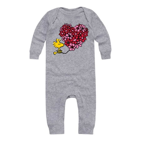 

Peanuts - Woodstock Floral Heart - Infant Long Legged Bodysuit