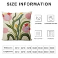 thumbnail image 5 of JEUXUS  Farmhouse Tulip Tufted Throw Pillow Cover Spring Floral Pillowcase Soft Square Cushion Case for Sofa Couch Bed Chair, 5 of 5