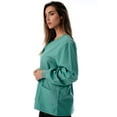 thumbnail image 2 of Just Love Women's Solid Scrub Jacket - Comfortable and Professional Uniform Coat (Jade, 1X), 2 of 3