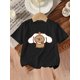 thumbnail image 1 of Adorable Capybara Print Girls' T-Shirt - Soft Cotton Blend, Crew Neck, Short Sleeve, Machine Washable - Perfect for Summer Casual Wear, Capybara T Shirt, 1 of 6