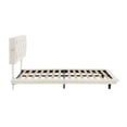 thumbnail image 5 of PORKISS Twin Size Floating Platform Bed, Upholstered Bed with Light Stripe, Easy Assembly, Beige, 5 of 10