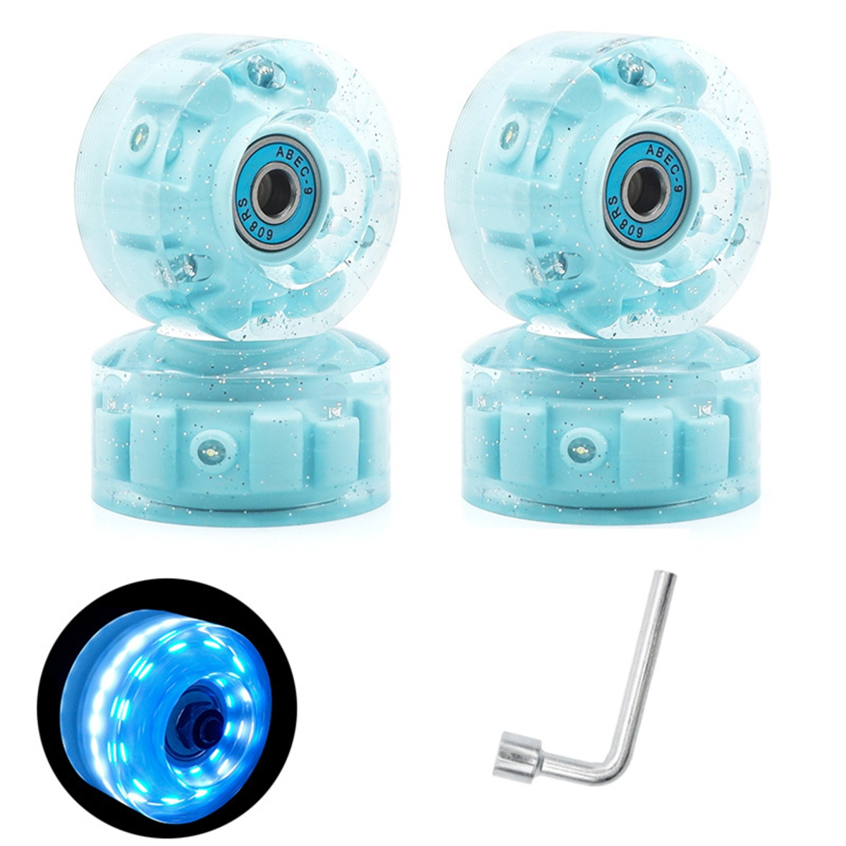 LUMINOUS - LED QUAD WHEELS LIGHT UP ROLLER SKATE WHEELS – ROVE SKATEHOUSE - View #4
