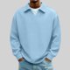 thumbnail image 1 of Ceisia Men's Spring Casual Solid Color Round Neck Long Sleeve Shirt - Comfortable Daily Outdoor Wear Gift, 1 of 8