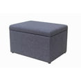 thumbnail image 3 of hometrends Faux Linen Storage Ottoman, 3 of 3