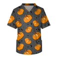 thumbnail image 1 of Men's Short Sleeve V-Neck Halloween Print Chest Pocket Care TopXL, 1 of 3
