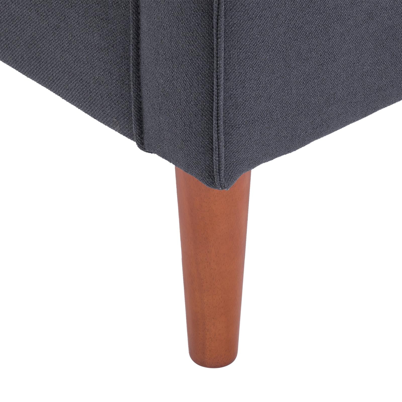 Ktaxon Modern Single Sofa Chair, Club Chairs with Side Bags, Fabric Arm Chair with Wood Legs for Living Room Bed Room Dark Grey