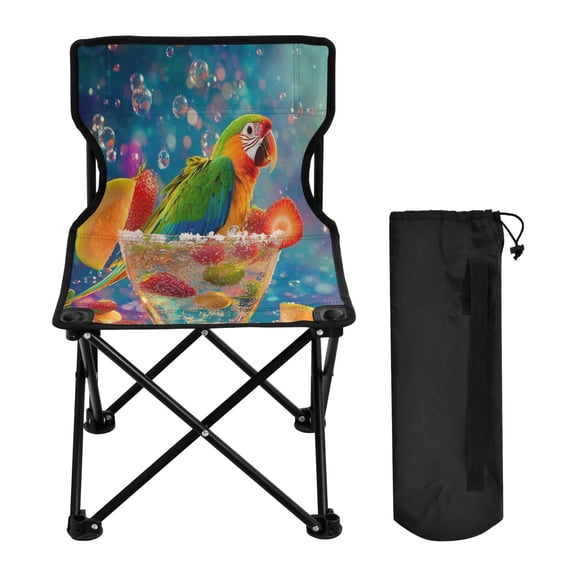 BZSMCE Camping Chairs Modern Sparkling Summer Sips Pattern Folding chair