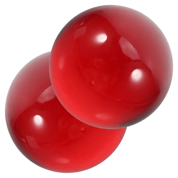 Hemoton Decorative Glass Spheres Set of 2 for Desktop and Tabletop, Elegant Glass Ornaments Home and Office Decor